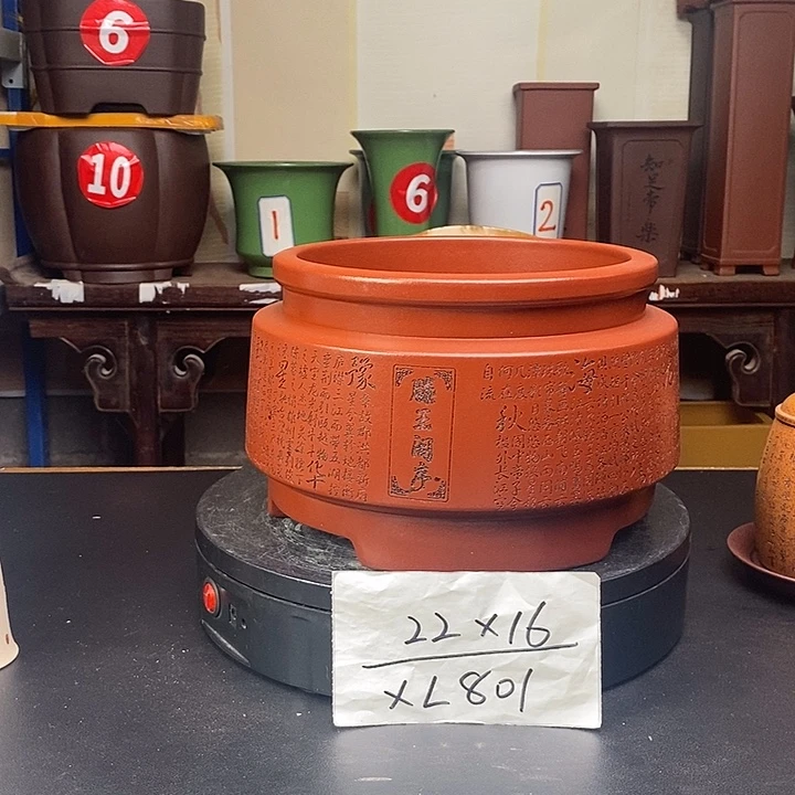 紫砂花盆货号一只XL801