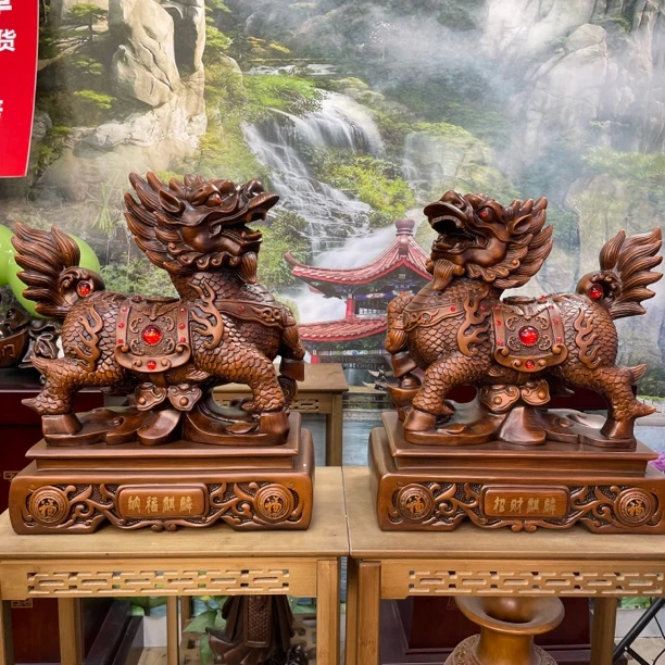 麒麟送人送礼开业办公室前台工艺品摆件