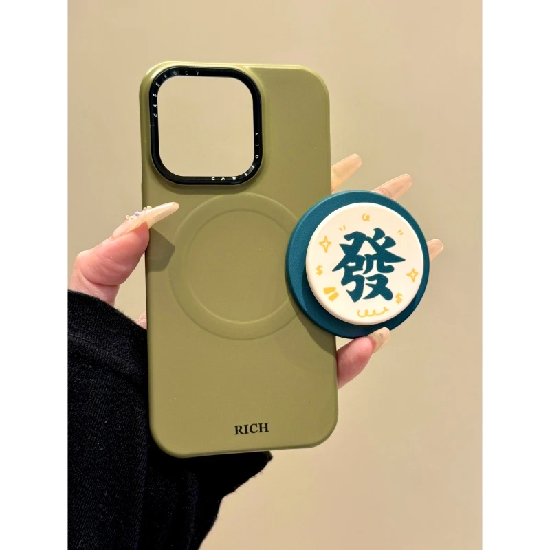 适用苹果iphone16proma文字15pro新年14pro磁吸支架13创意手机壳