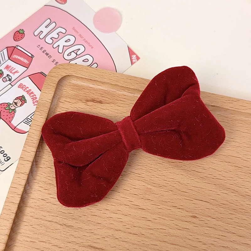 边夹气质发夹红色可爱网红原创设计鸭嘴夹少女风女