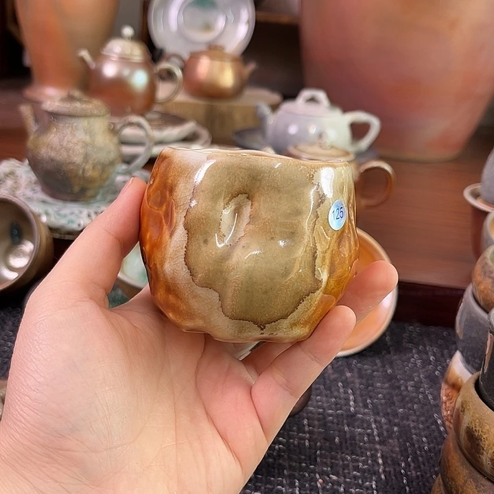 柴烧手捏杯150毫升