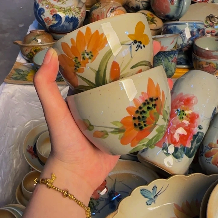 瓷片景德镇陶瓷手工手绘
