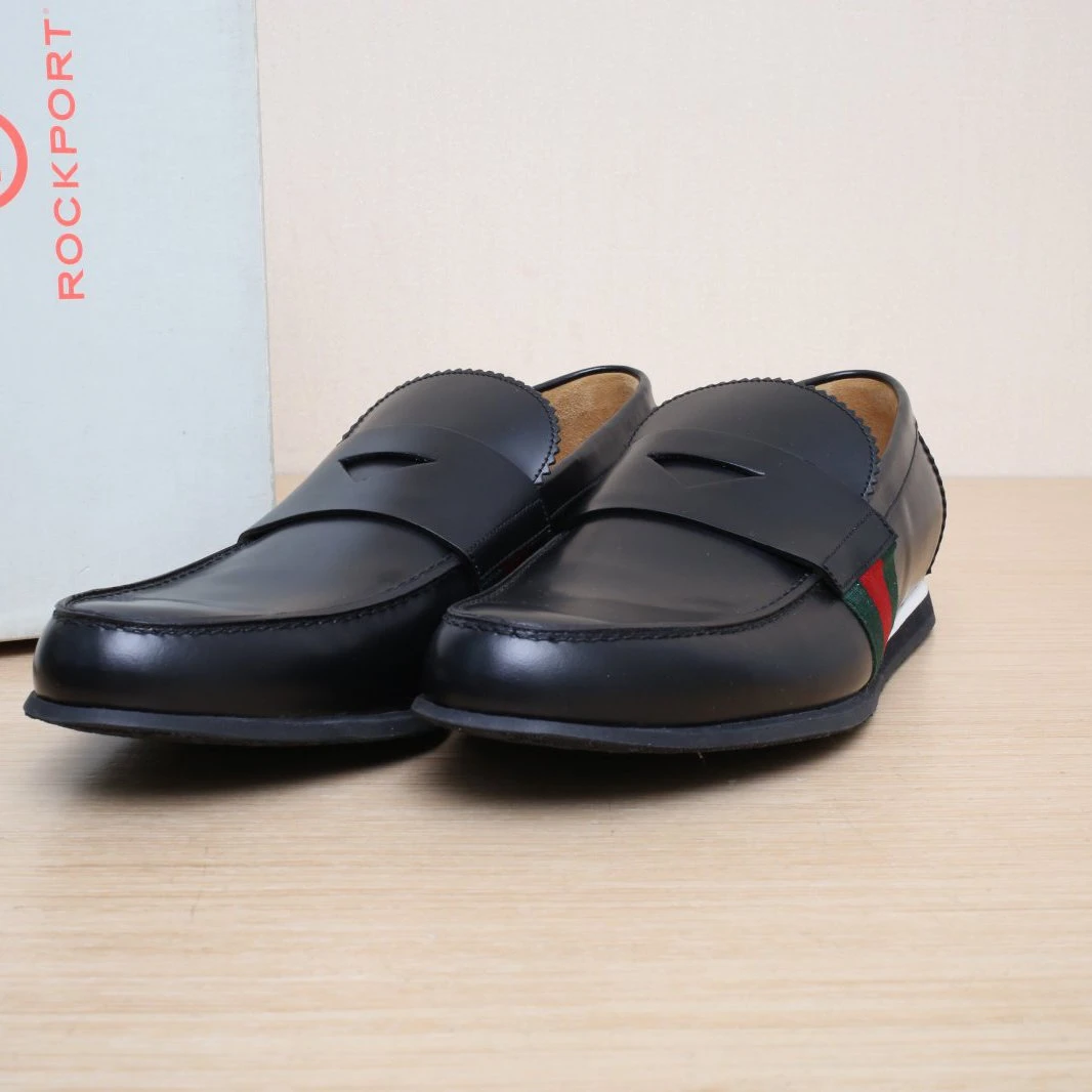 99新 GUCCI/古驰 【lu】 红绿织带 皮鞋 41码P225785285