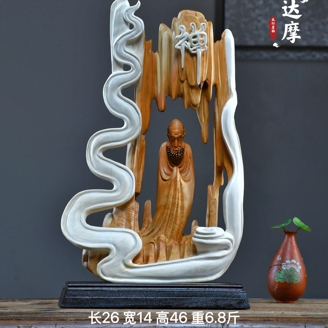 太行崖柏根雕摆件寿星弥勒佛达摩财神观音天然随型木雕雕件工艺品