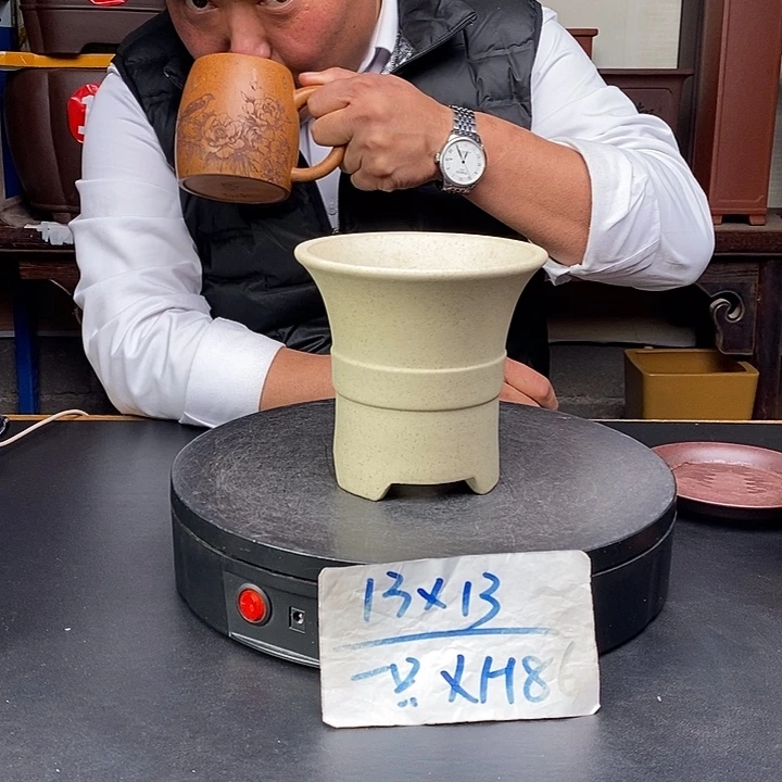 紫砂花盆货号一只XH86