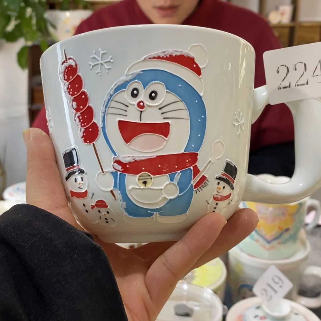 哆***梦瓷片景德镇釉下彩手绘