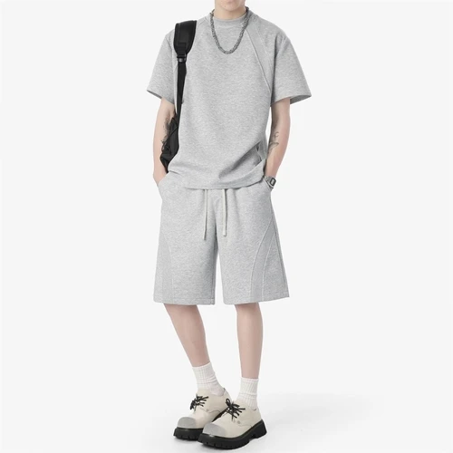 1506-1/KDK921/P38纯色百搭假两件运动短裤男夏季薄款休闲灰色