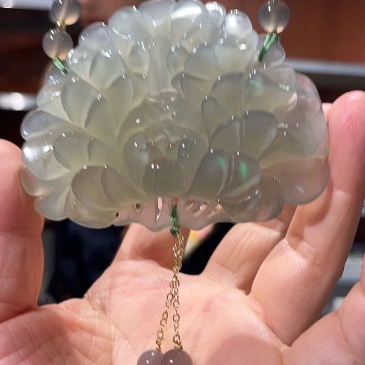 岫玉未镶嵌毛衣链