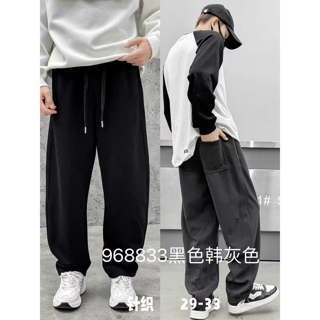 【968833-韩灰色】青少年春款休闲运动裤