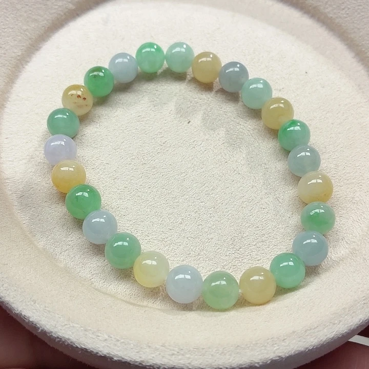 翡翠未镶嵌手链天然缅甸翡翠A货 卡7.3