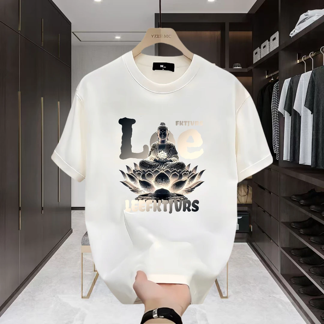 美式痞帅重磅纯棉短袖T恤青年男女款夏季ins潮牌街头宽松百搭上衣