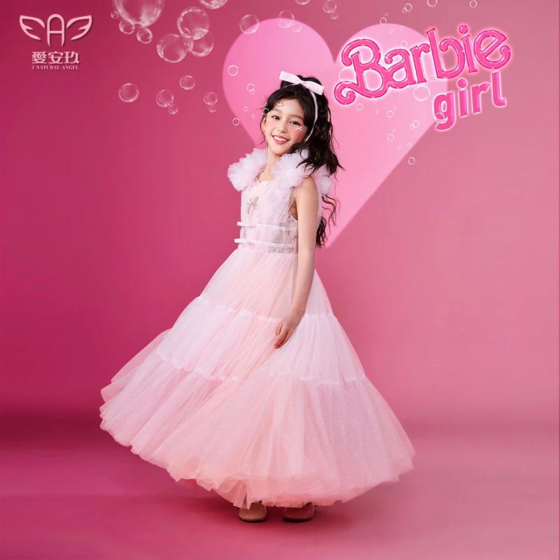 爱安玖高端定制设计儿童礼服裙轻奢仙气女童网纱裙表演AAJ1288