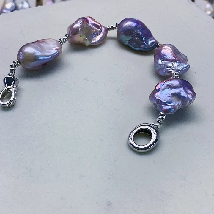 银S925镶嵌耳饰淡水珍珠