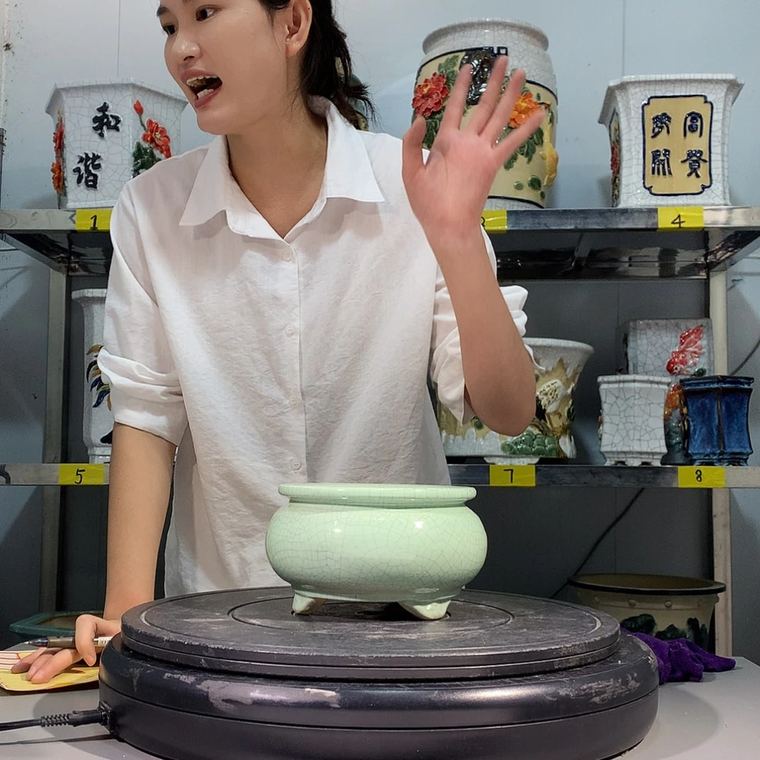 阿***毅瑕疵石湾盆石湾盆