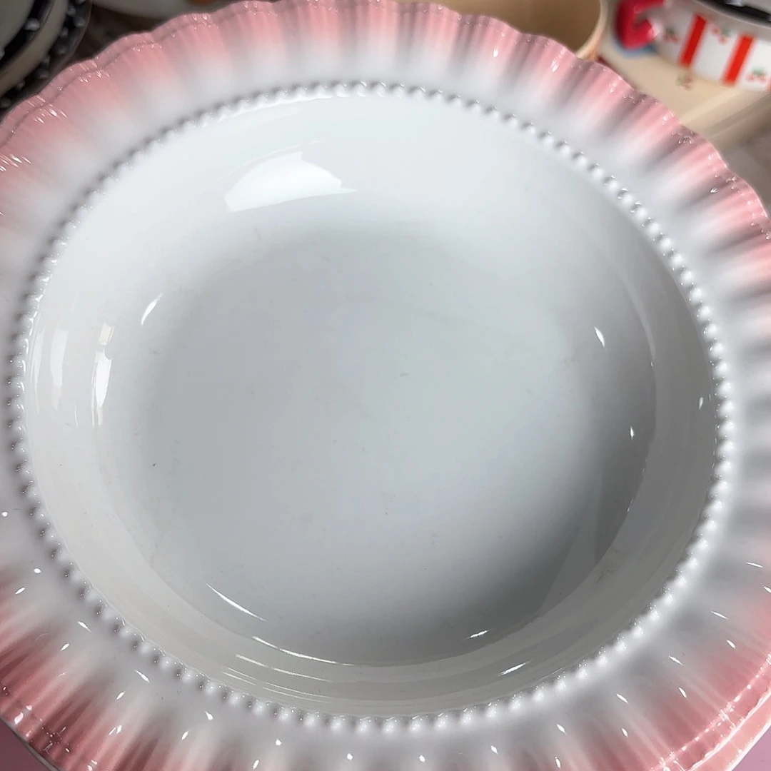 粉罗兰8寸盘2个2个粉罗兰