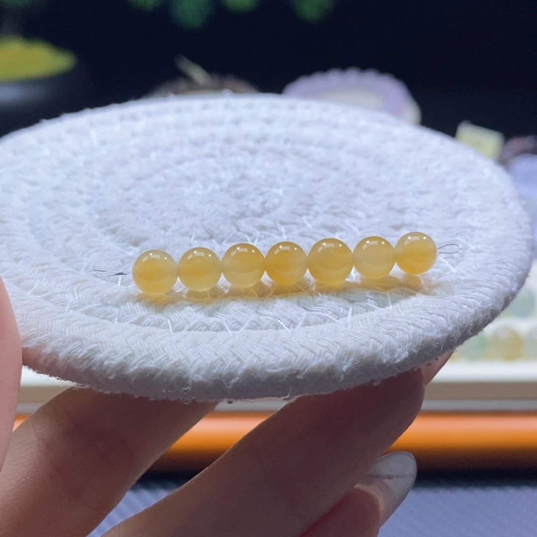 颈饰未镶嵌翡翠翡翠冰黄小珠6+mm多样性发一