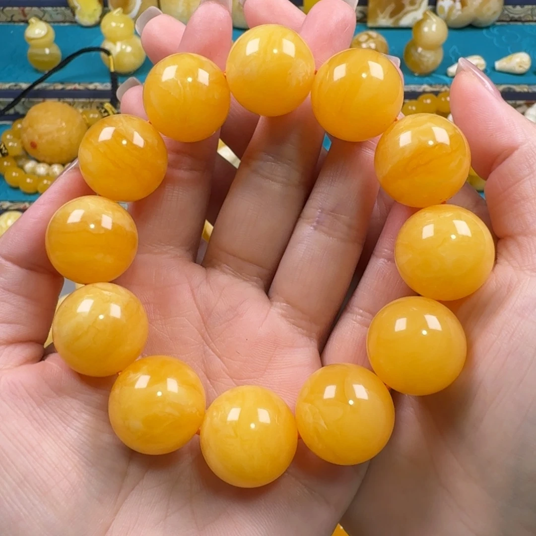 琥珀未镶嵌手链同料