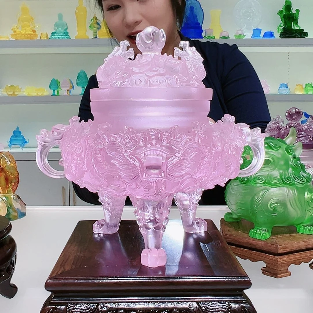 【闪购商品】手工艺品琉璃九龙香炉