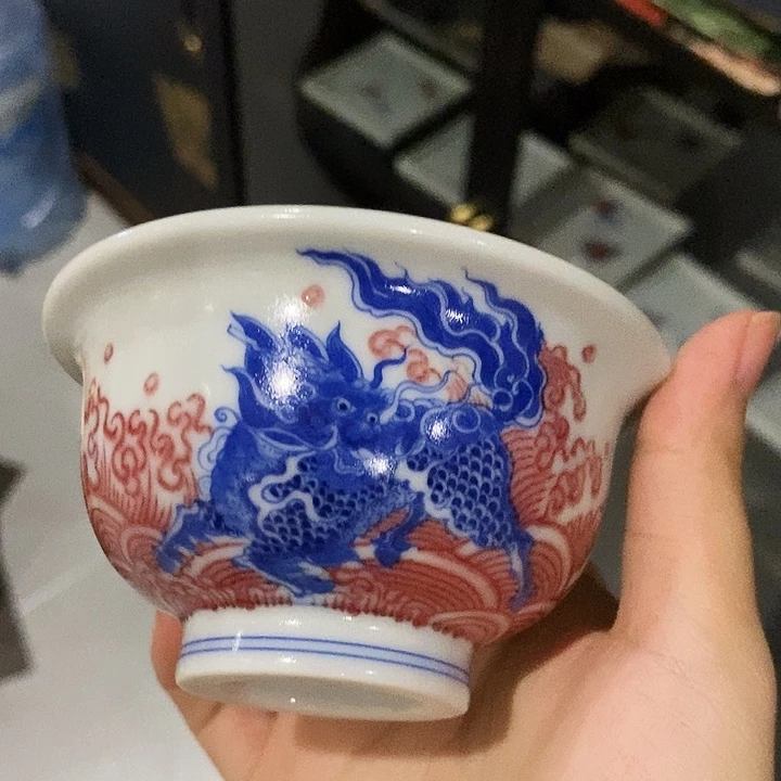 摆件青花釉里红瓷器查