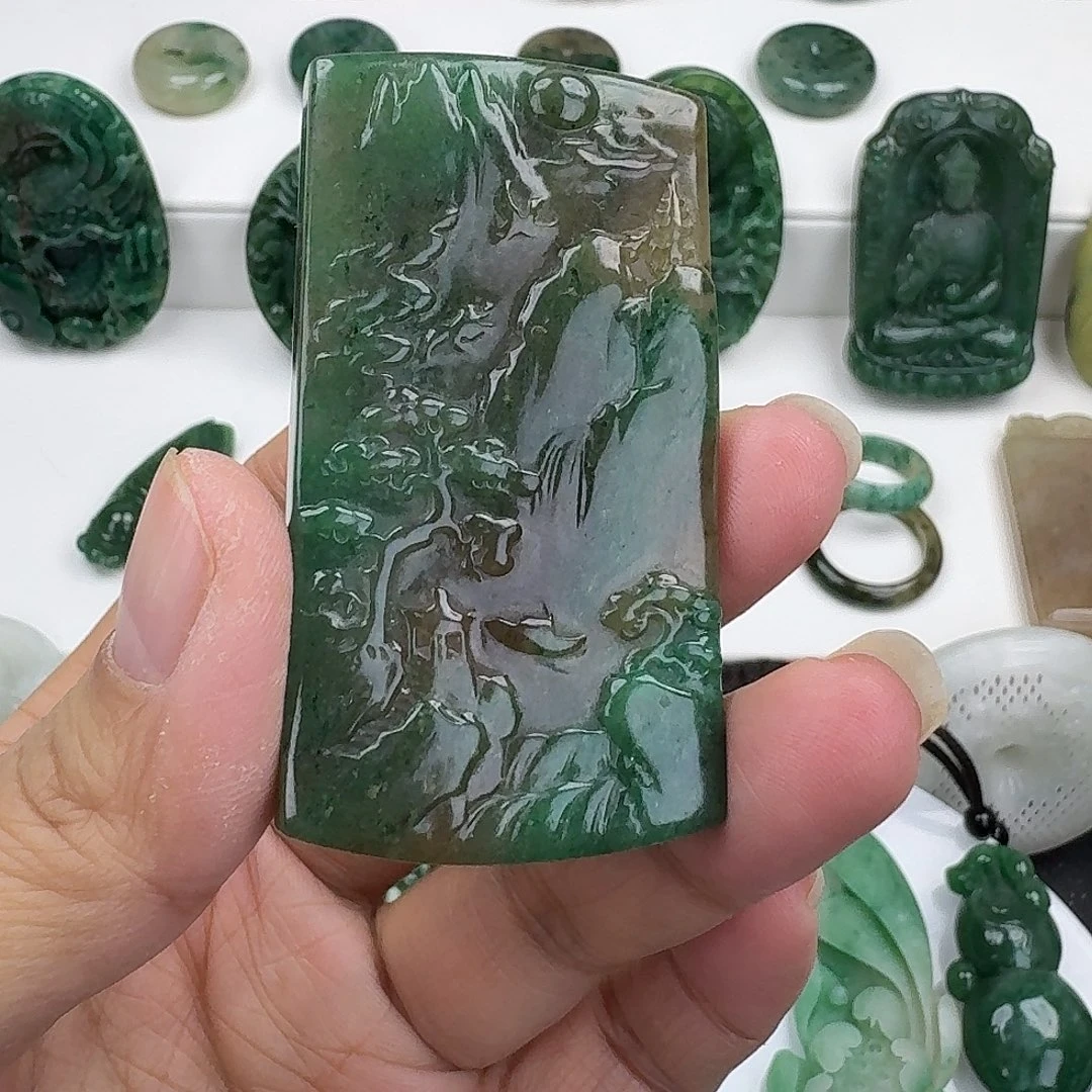 独山玉未镶嵌颈饰