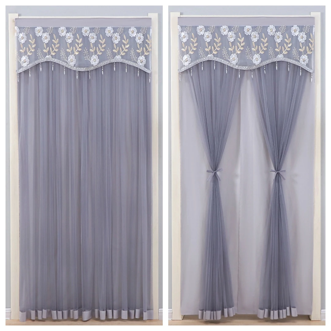 24新款夏季高档家居隐私家用双开门家居隐私防蝇自吸免打孔