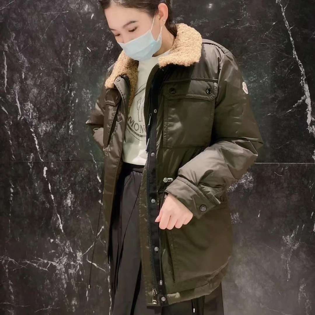 全新未使用 MONCLER 盟可睐/GG特惠精选/brutet女士绿色羽绒服