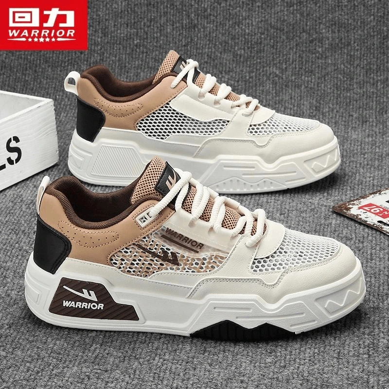 回力鞋子夏季新款厚底增高耐磨透气低帮鞋男款运动休闲小白网面鞋