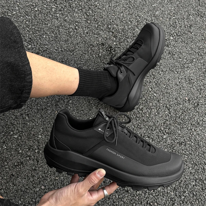 男鞋2025春季新款男鞋休闲潮鞋欧洲站百搭透气潮流厚底男士鞋