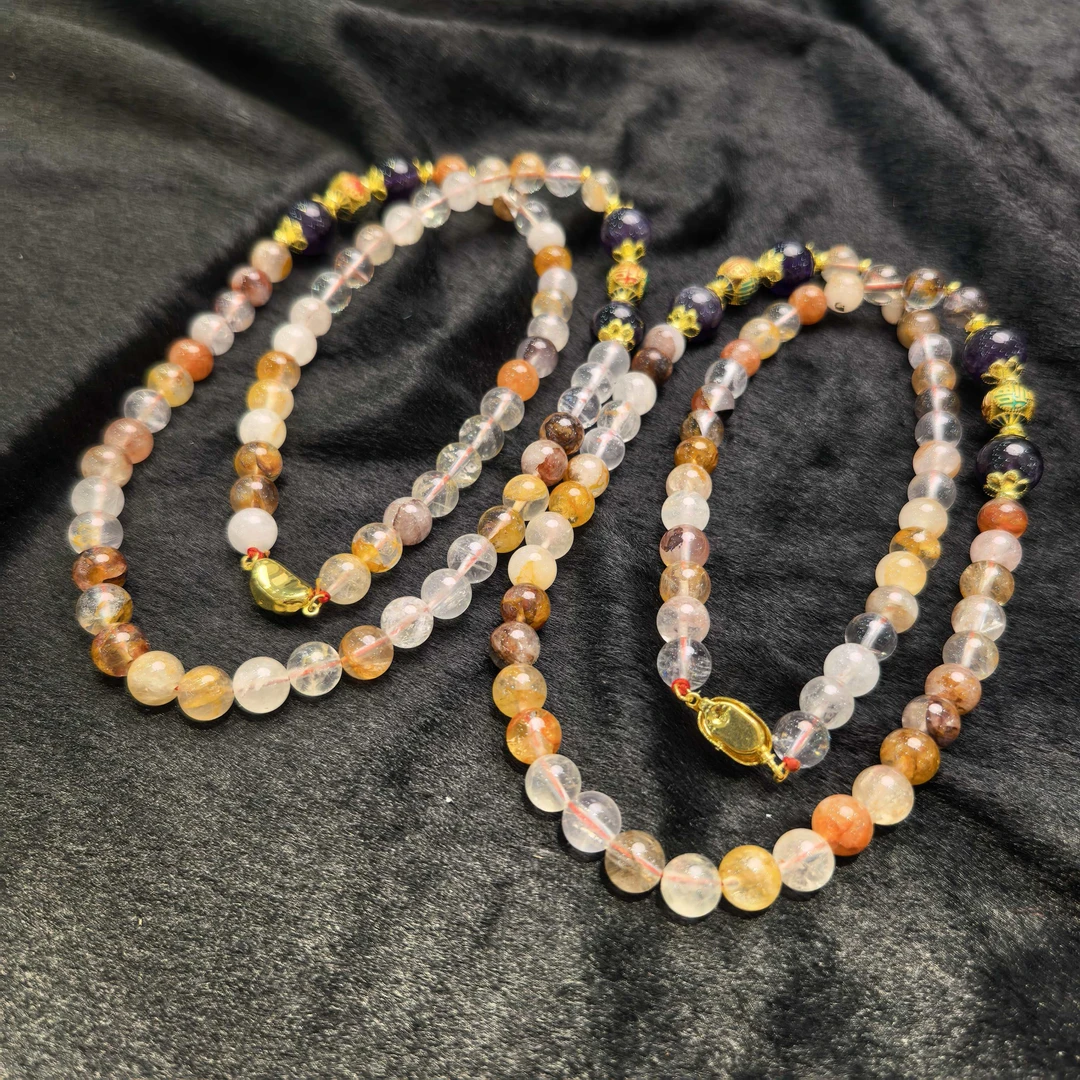 江德洋珠宝C3969七彩混沌玄灵太阳晶水晶项链-多样性发货只发一件