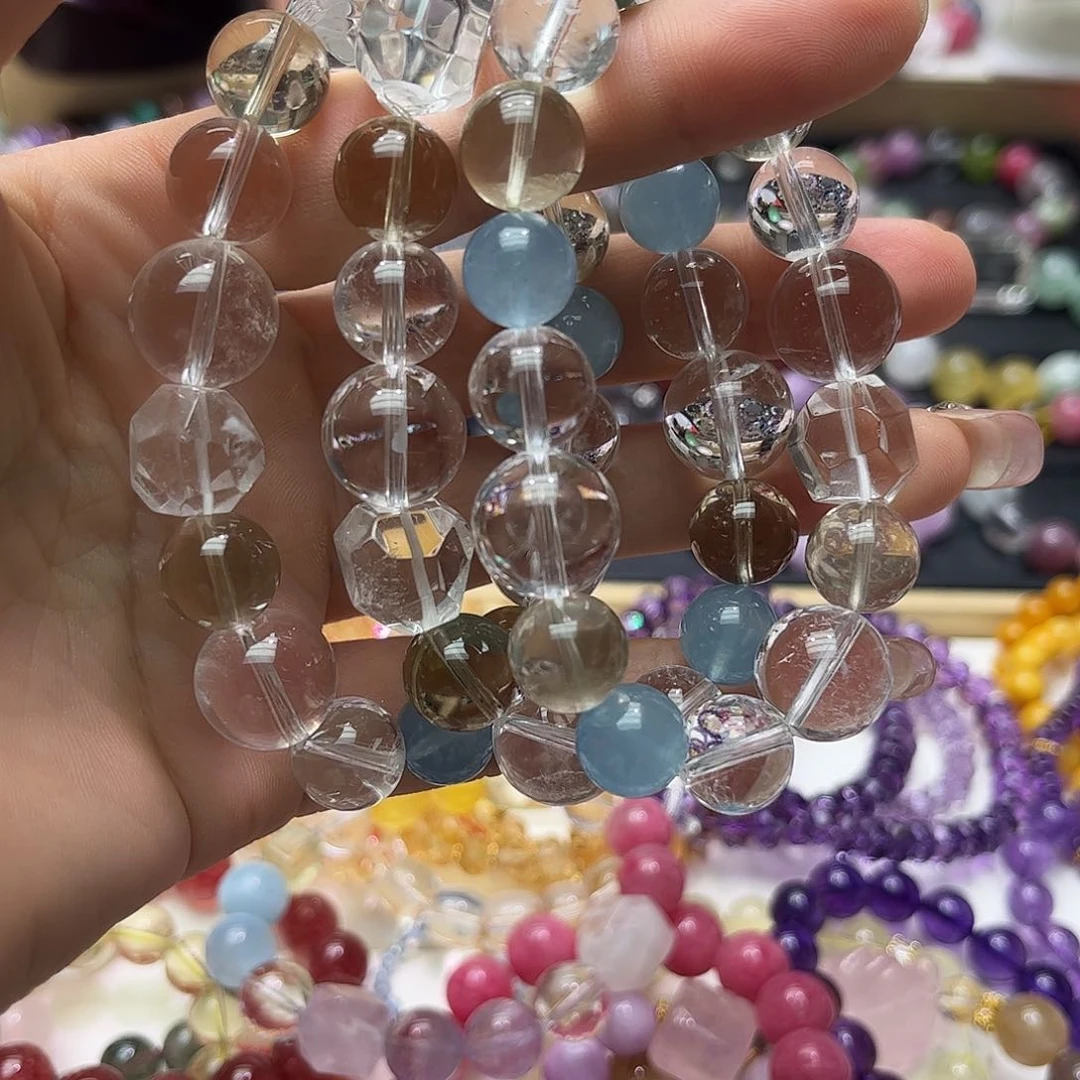 水晶手链未镶嵌水晶多宝