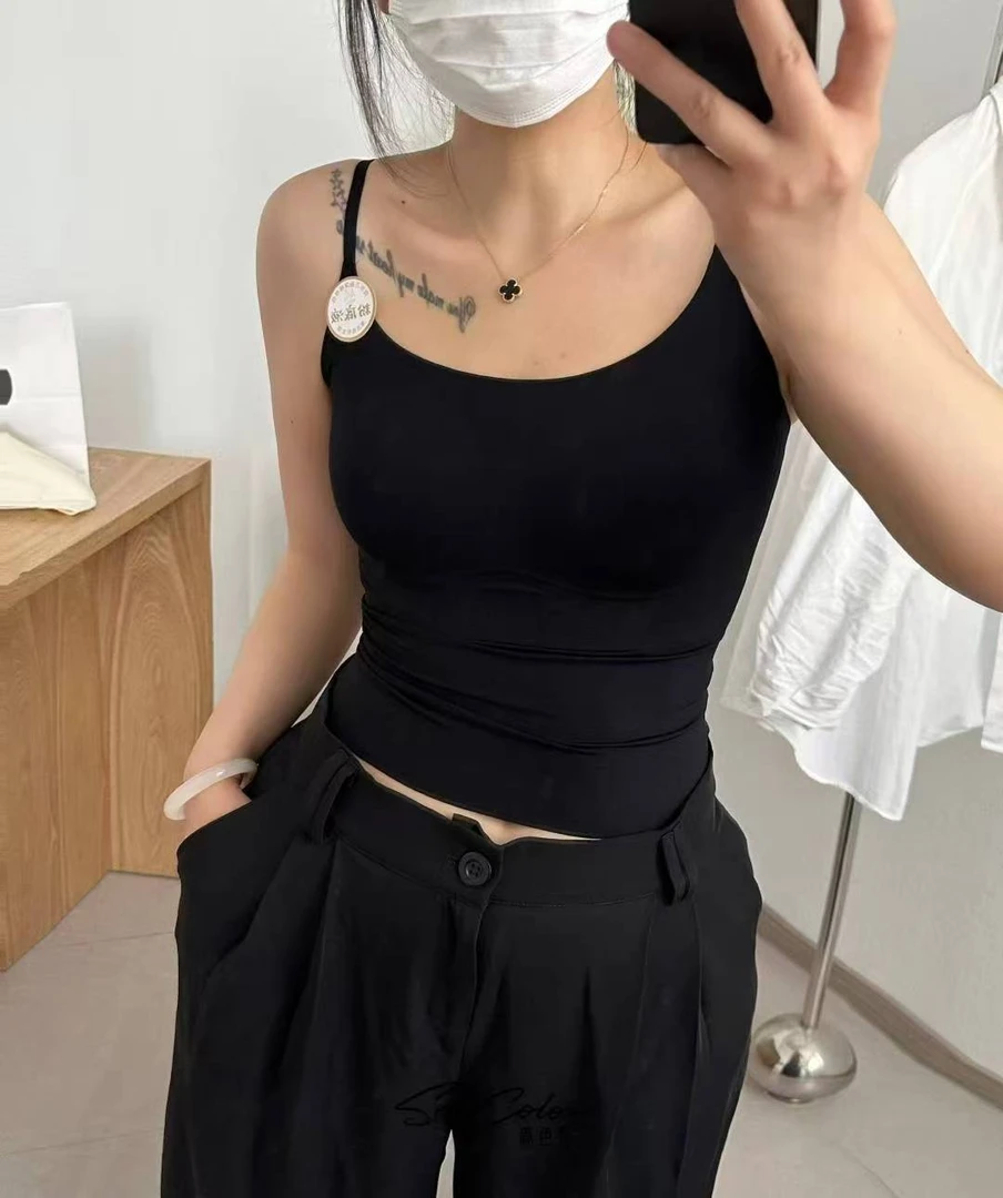 高弹显瘦吊带性感夏季甜美吊带舒适背心女士--5001