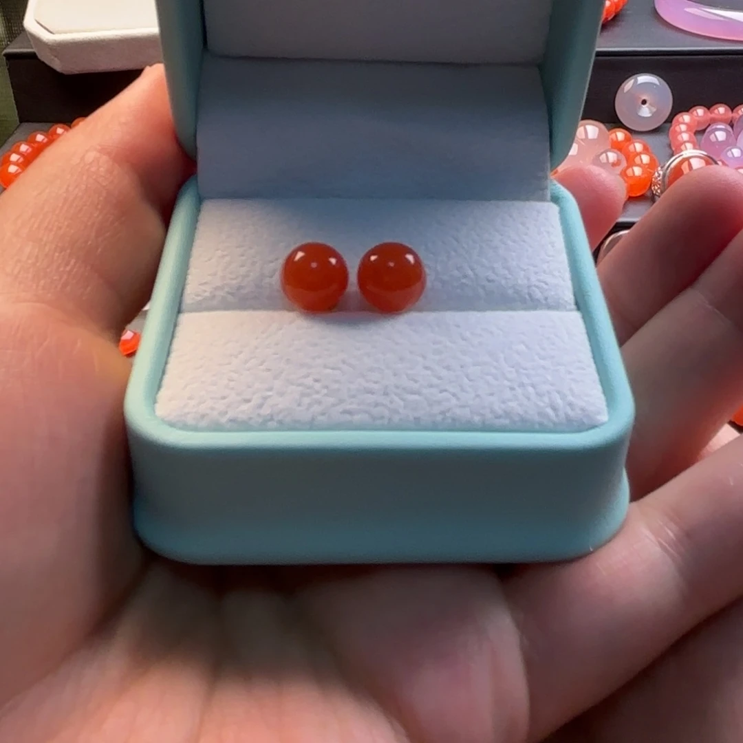 南红玛瑙合金珠宝半成品