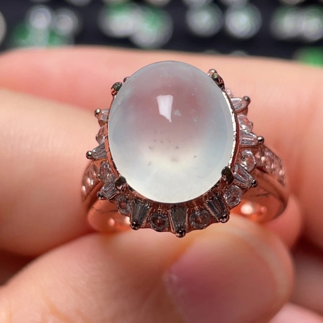 翡翠戒指未镶嵌纯天然缅甸翡翠