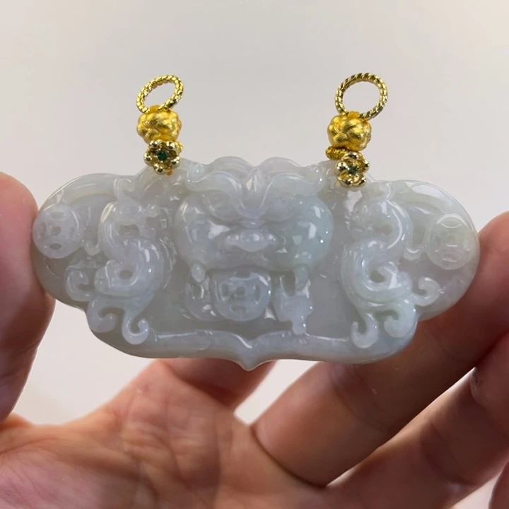 翡翠吊坠(赠链)未镶嵌代编织