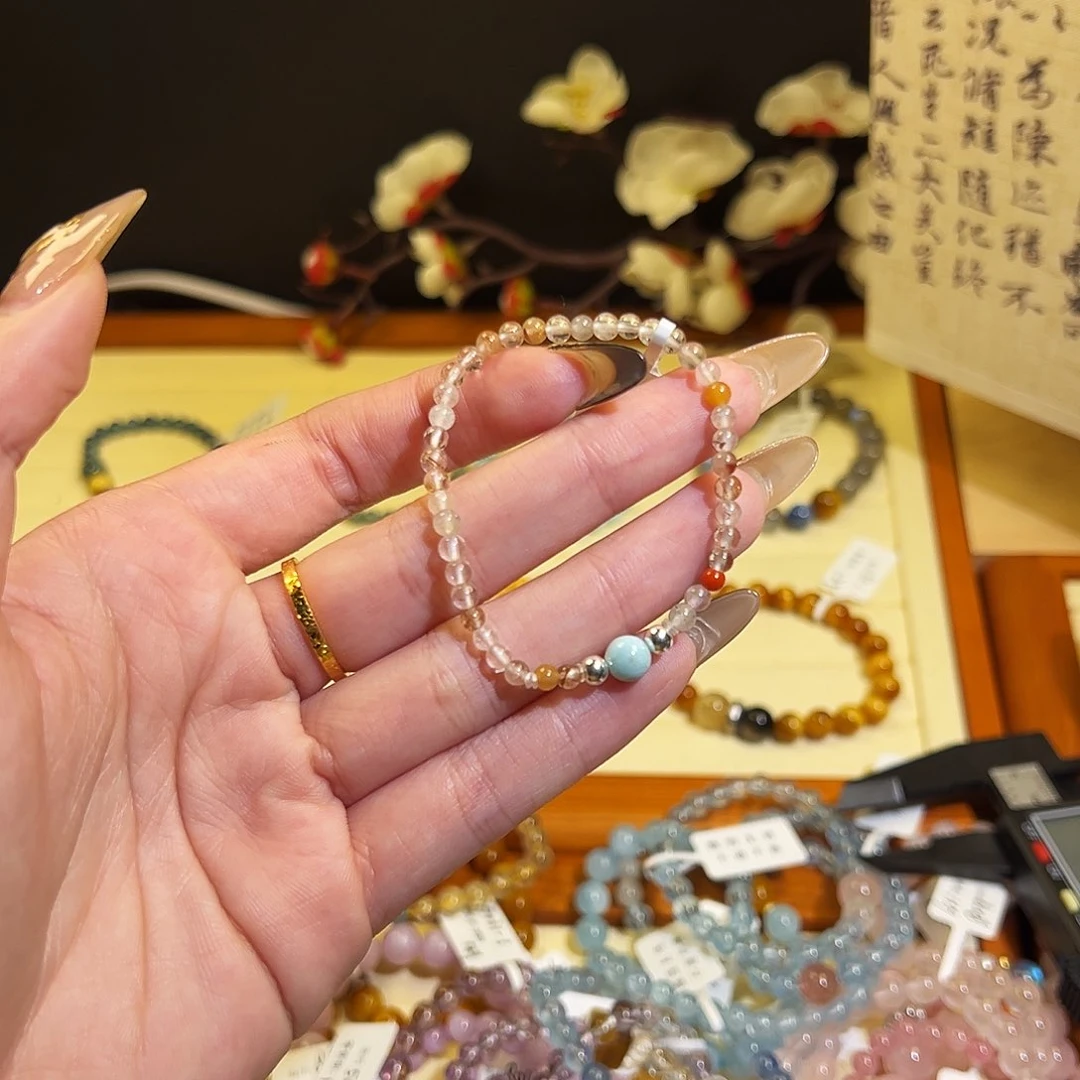 烟晶手链银S925镶嵌-兔5010