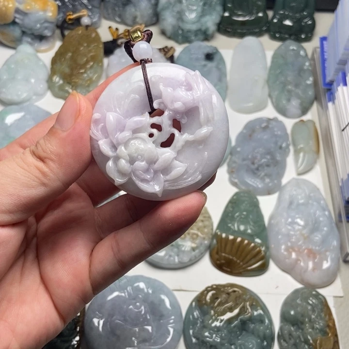 颈饰未镶嵌翡翠莲花57