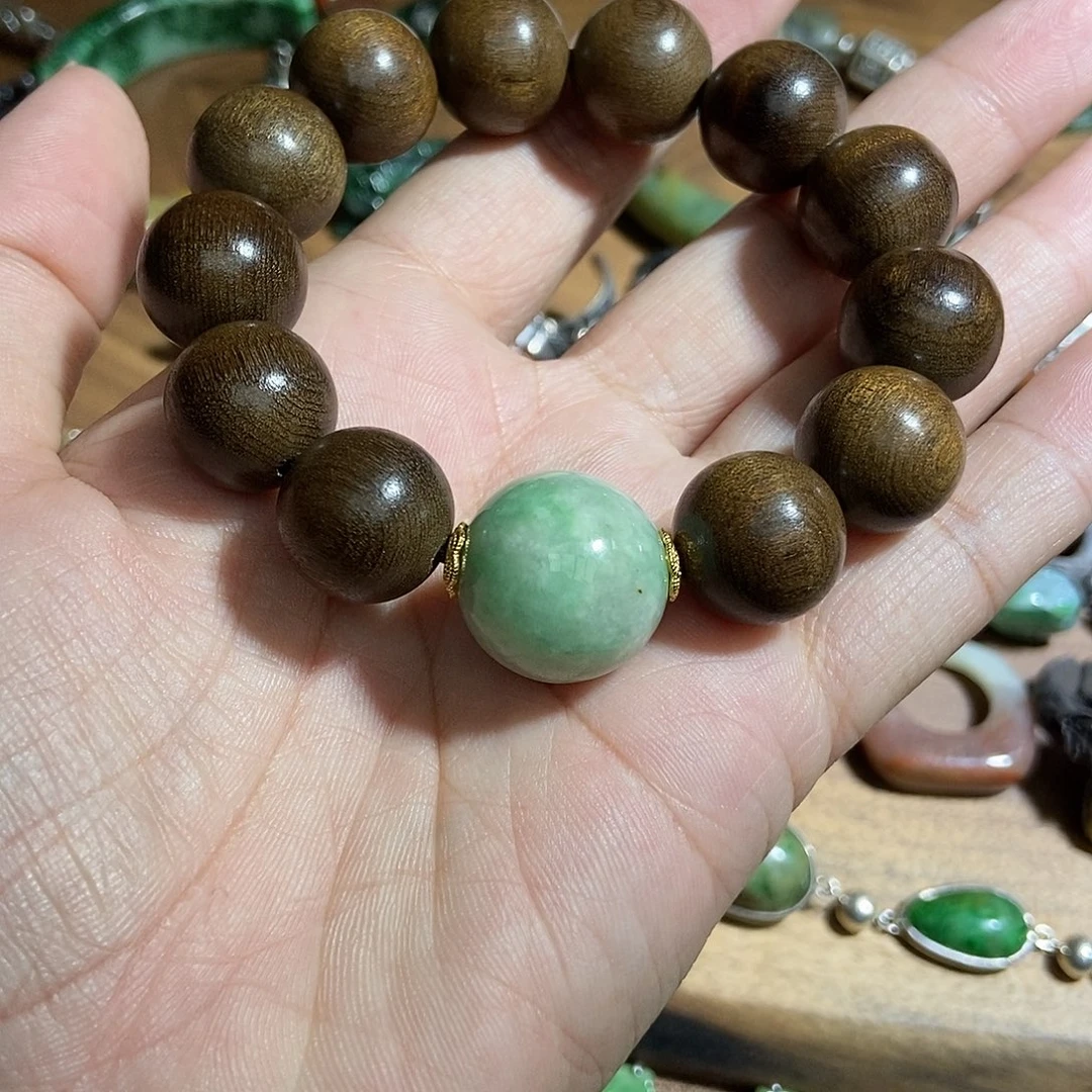 翡翠未镶嵌手链005