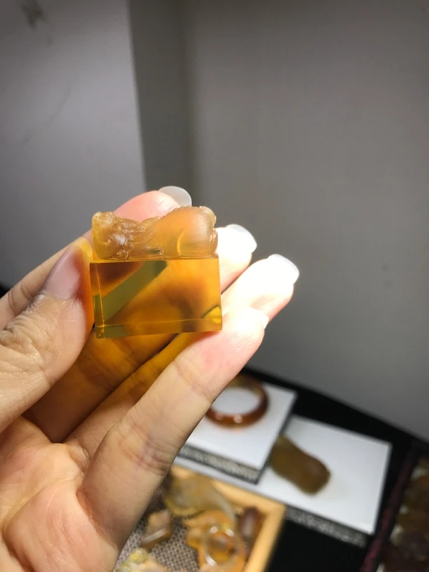 琥珀貔貅印章特色鲜明