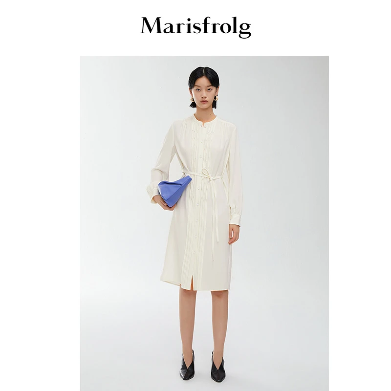 【达人专享】玛丝菲尔时尚气质春季收腰连衣裙A1BW12436