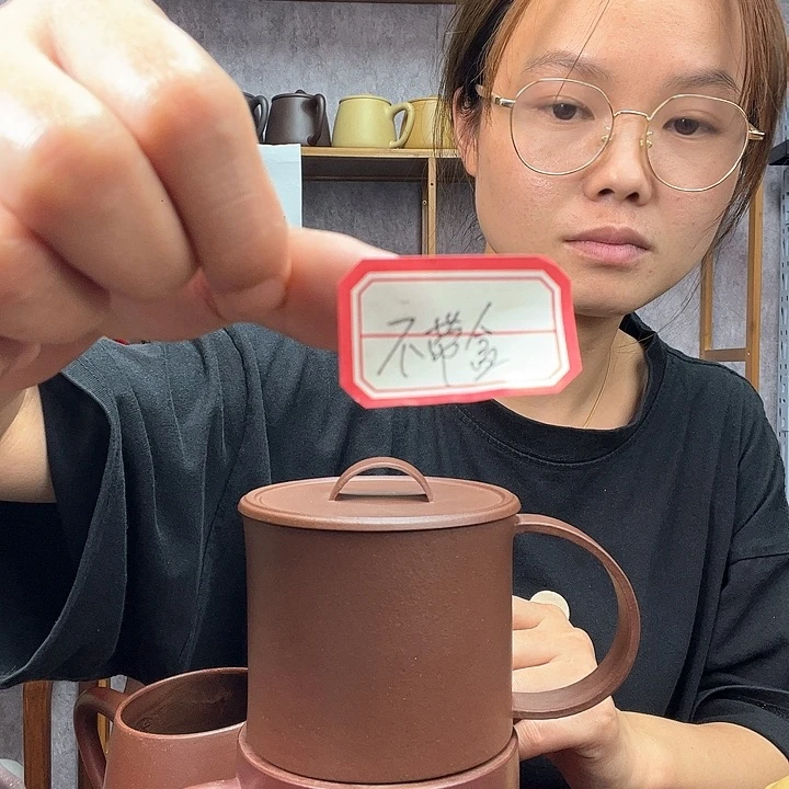 茶杯紫砂童***瓷黄龙源全手工紫砂杯