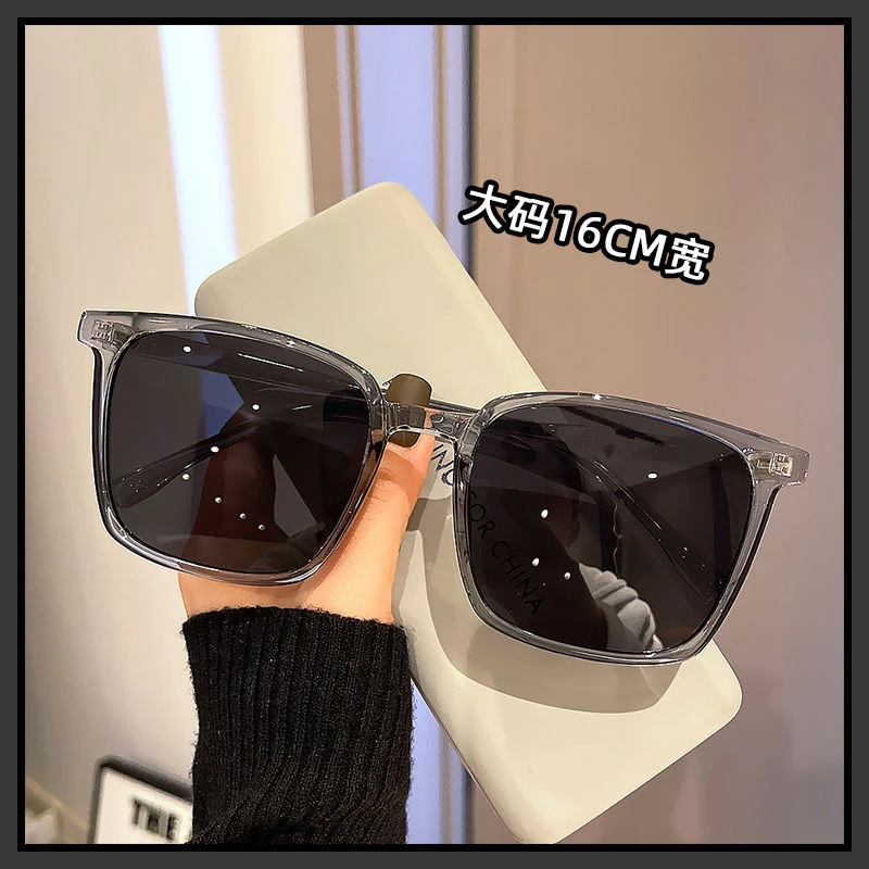 加大加宽16cm大码太阳镜男士TR90舒适方形遮阳太阳镜女遮脸显脸小