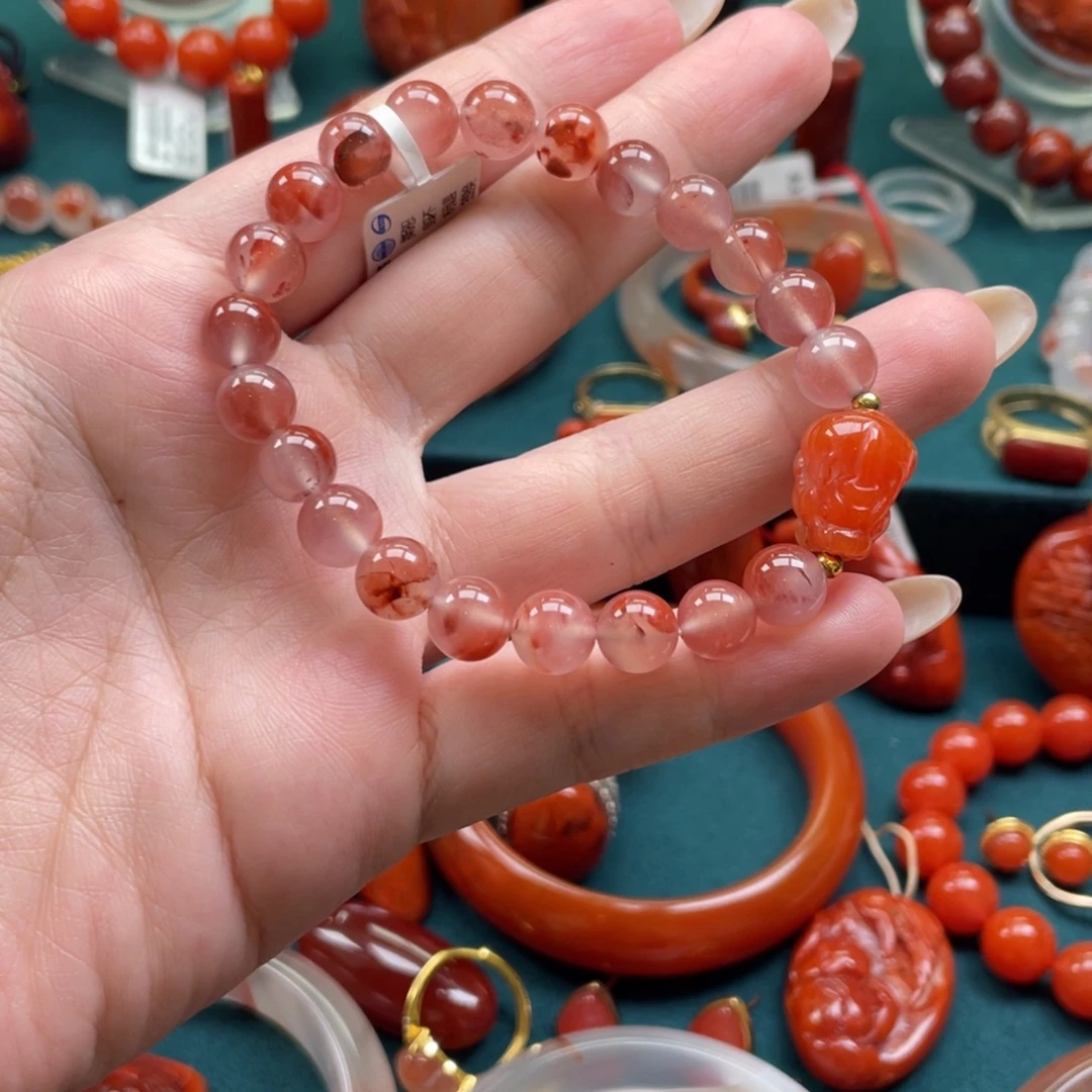 南红玛瑙未镶嵌南红dly单圈手串8mm
