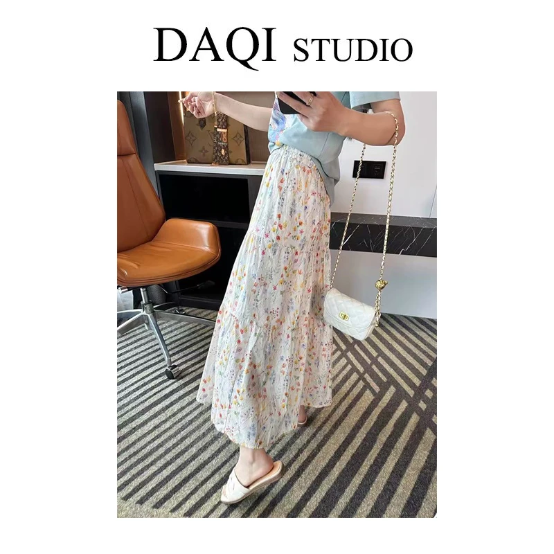 大七穿搭-（花漾裙）韩国单 韩系碎花半身裙G141-9812