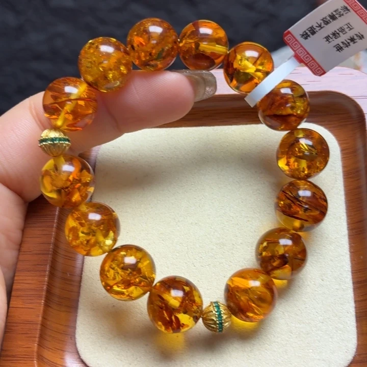 琥珀未镶嵌手链手串