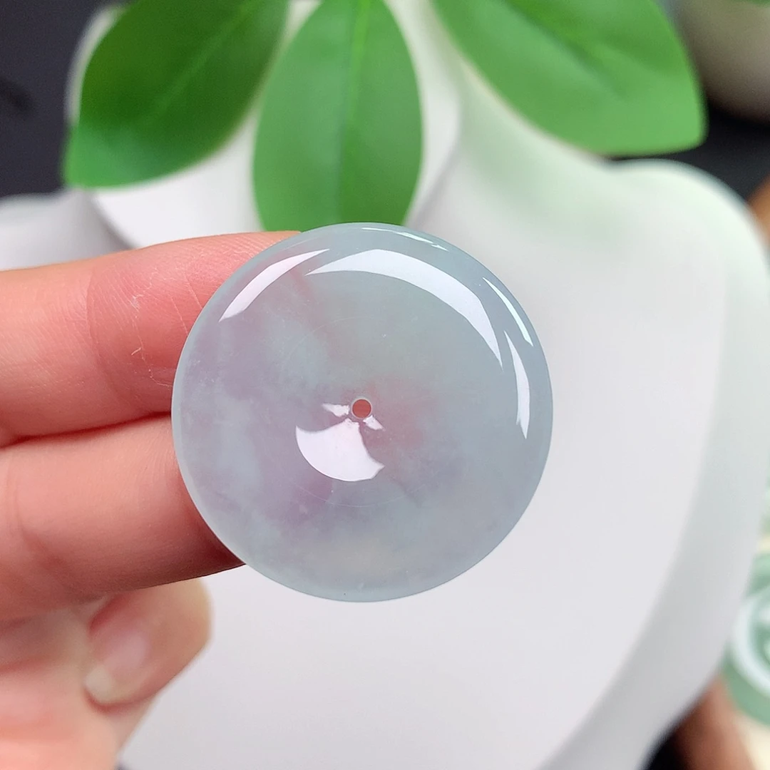 颈饰未镶嵌翡翠平安扣 28.7x4.1mm