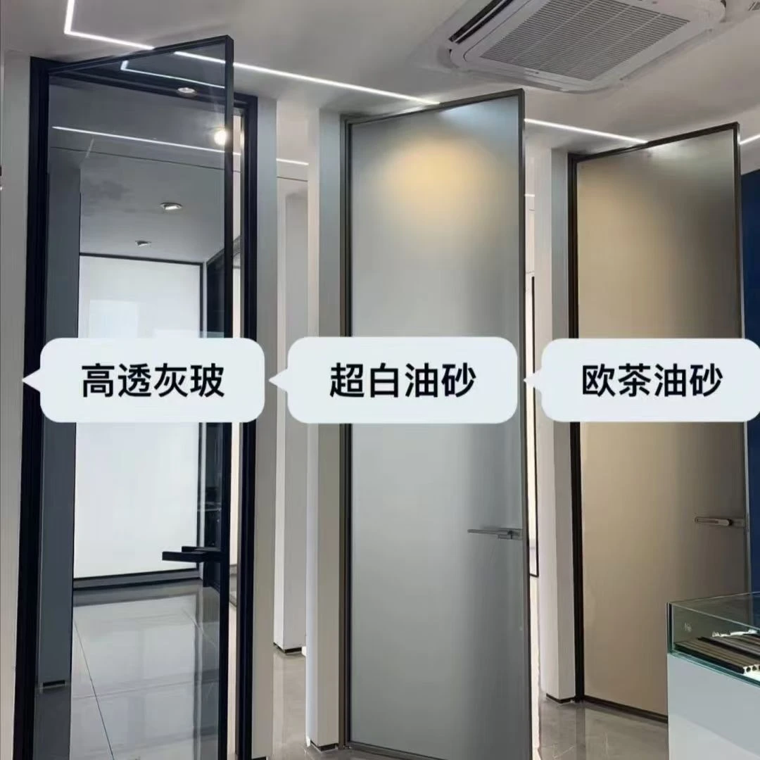 极窄钢化玻璃门平开门厨房卫生间室内厕所门钛镁合金各种工艺玻璃