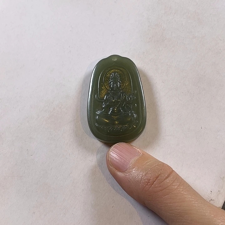 颈饰未镶嵌和田玉观音