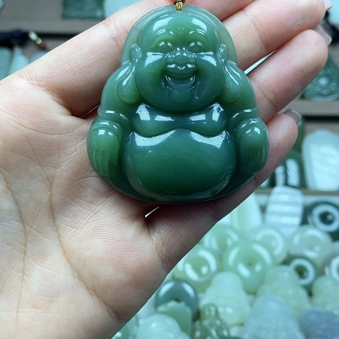 和田玉未镶嵌颈饰佛53mm