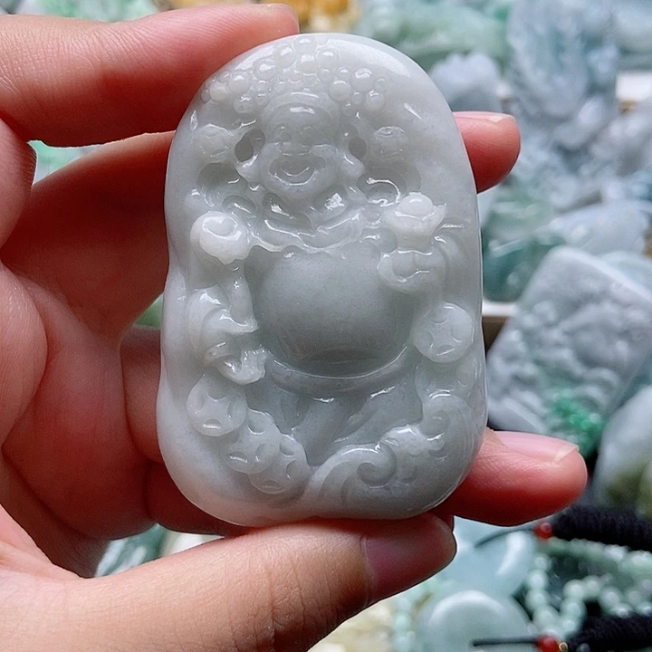 翡翠未镶嵌吊坠(不含链)1