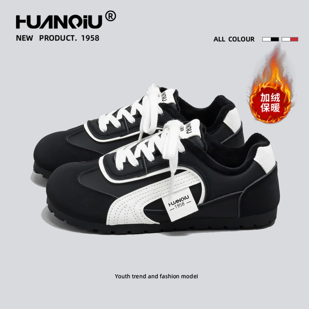 环球加绒加厚百搭时尚德训鞋女款2025新款爆款学生棉鞋M-HC-Y011